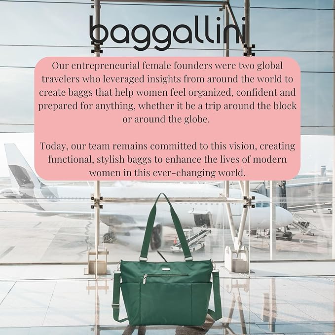 Baggallini Essential Laptop Tote - Work Tote Bag with Laptop Sleeve - Lightweight Travel Crossbody Shoulder Bag for Women - Image 7