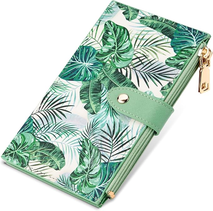 Travelambo RFID Wallet Women Large Size Bifold Multi Card Wallet Case with Zipper Pocke Credit Card Holder for Women - Image 9