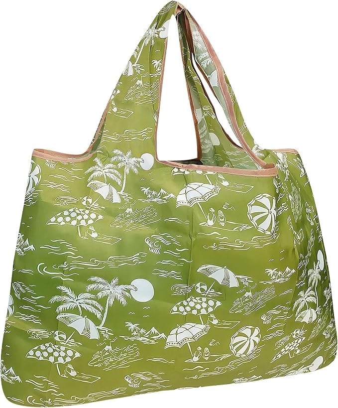allydrew Large Foldable Tote Nylon Reusable Grocery Bags by allydrew