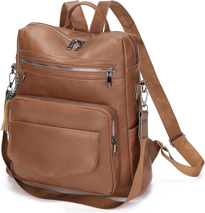 GAEKEAO Backpack Purse for Women PU Leather Anti-theft Backpack Ladies Convertible Large Travel Designer Fashion Shoulder Bag - Image 7
