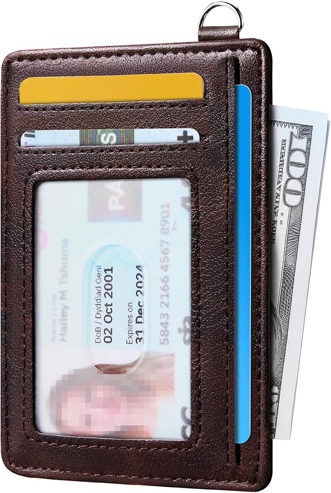Mayski Slim Wallet, Credit Card Holder for Women, Minimalist Front Pocket RFID Blocking Card Cases, Small Wallet Women Men(MF Brown) - Image 2