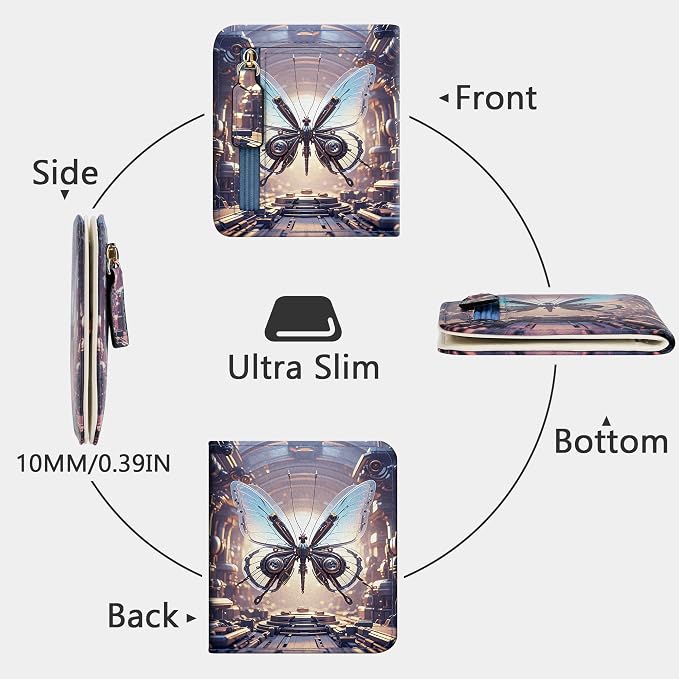 Gostwo Small Wallet for Women, Slim Bifold Credit Card Holder, Compact RFID Blocking Cash Wallet, Billfolds Thin Leather Zipper Pocket, Mini Wallet Gift for Ladies Teen Girls Travel with ID Window - Image 4