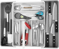 Simple Houseware Expandable Kitchen Drawer Flatware Organizer, Gray/White by SimpleHouseware