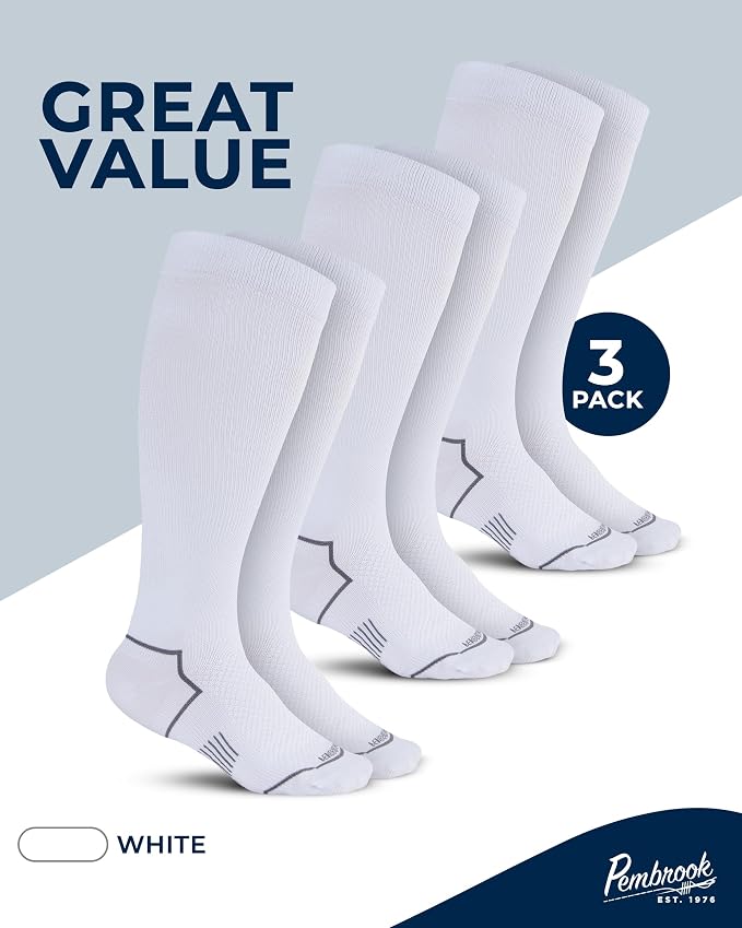 Pembrook Plus Size Compression Socks for Women Wide Calf - 3 Pairs, 20-30mmHg Extra Wide Calf Compression Socks, Up to 4XL - Image 5