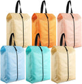 6 Pcs Travel Shoe Bags with Zipper Nylon Portable Waterproof Suitcase Shoe Organizer Packing for Golf(M,Pastel) by Bulyoou