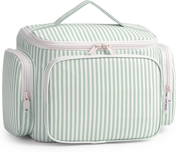 Narwey Hanging Travel Toiletry Bag for Women, Large Makeup Cosmetic Bag | Wide Open, Organized Pocket, Dry Wet Separation, Portable Bathroom Travel Bag for Full Size Toiletries, Vivid Pattern, Gifts by Narwey