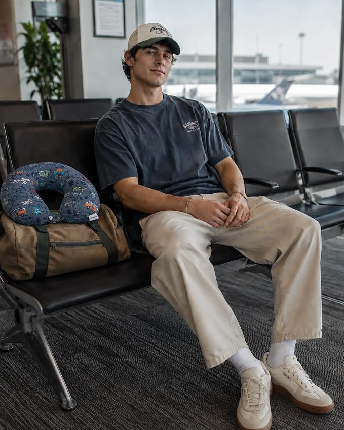 Life is Good Neck Pillow with Soft Memory | All-Over Print, U-Shaped, Cozy Cushioning Cradles Your Head and Spine for Long Trips - Image 3