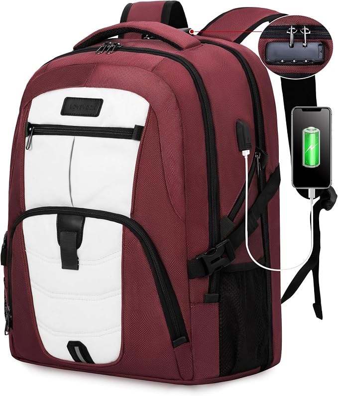 LOVEVOOK Large Laptop Backpack for Men,17.3Inch Heavy Duty Travel Backpack | TSA-Friendly with Anti-Theft,Carry On Flight Approved,College Work Bookbag,Water Resistant Business Backpack for Men Women by LOVEVOOK
