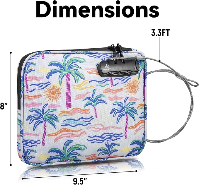KOSMCCO Beach Locking Bag, Portable Safe, 9x7.5 Inch, Beach Day | Anti-Theft Design, Security Cable Included, Holds Phone Wallet and Keys, Ideal for Beach Pool Cruise and Travel - Image 6