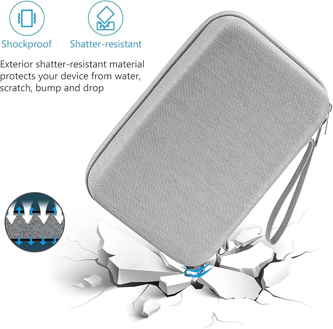 ProCase Hard Travel Electronic Organizer Case for MacBook Power Adapter Chargers Cables Power Bank Apple Magic Mouse Apple Pencil USB Flash Disk SD Card Small Portable Accessories Bag - Image 4