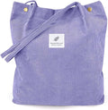 LHMTQVK Corduroy Tote Bags for Women, Large Capacity Tote Purse Reusable Grocery Shoulder Bag with Inner Pockets by LHMTQVK