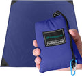 Odoland Sandproof Beach Blanket, Waterproof Portable Mat with Carry Pouch | 71“x63” Quick Drying & Foldable Lightweight Sand Free Beach Mat Tarp for Hiking, Camping, Travel, Blue by Odoland