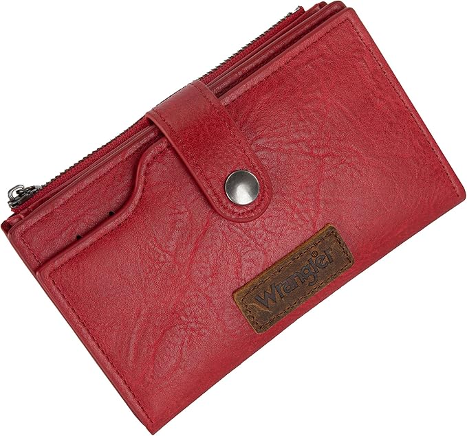 Wrangler Wallet for Women Bifold Card Holder with Zipper and ID Window - Image 5