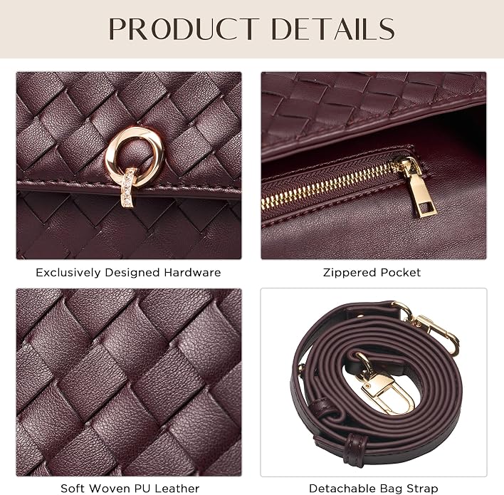 Anti Theft Crossbody Bag for Women, RFID Blocking Travel Purse Slash Proof | CHUNLI Pickpocket Proof Crossbody Bags, Travel Purse Bag with Lockable Zippers & Slash Resistant Strap - Image 5