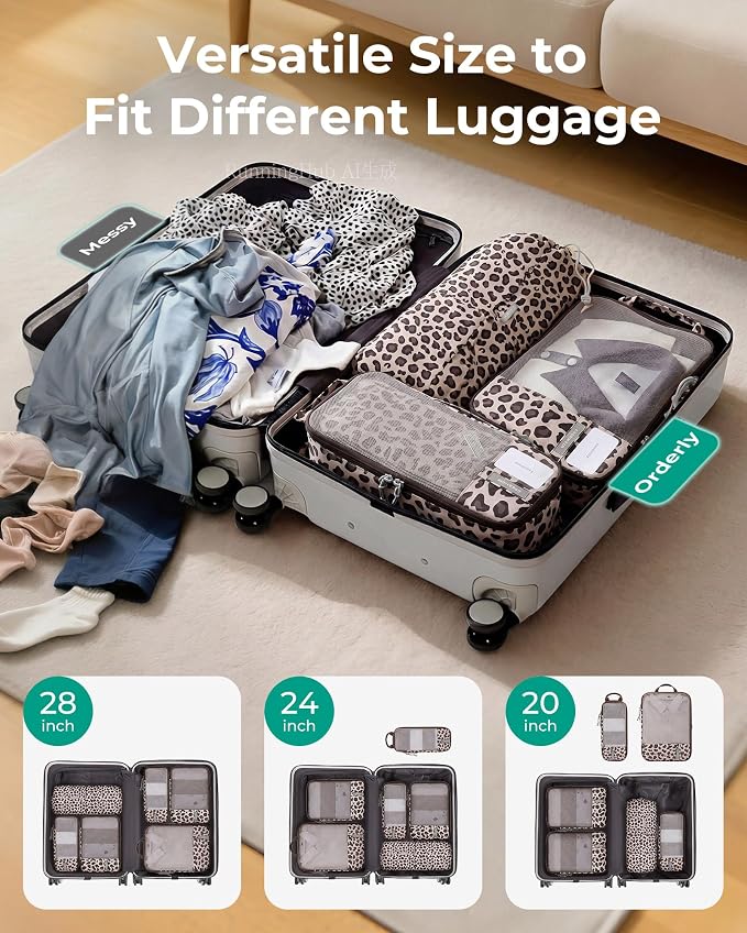 BAGSMART Compression Packing Cubes for Travel Essentials | 14 Set /6 Set /4 Set/2 Set, Lightweight, Durable - Image 2
