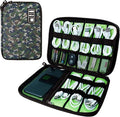 Lcsmaokin Electronics Travel Organizer,Portable Waterproof Electronic Travel Storage Bag for Small Charging Cord Storage,Charger,SD Card etc,for Travel,Business -Camouflage Green by Lcsmaokin