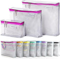 MUMI Travel Toiletry Bag Set of 3 - Clear TSA Approved, Pink | Water-resistant makeup organizer pouches for skincare, cosmetics & travel accessories by MUMI