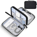 CAAORDKSO Electronics Travel Organizer, Electronic Accessories Carry Case Waterproof Double Layers Storage Bag Travel Essentials for Cord, Cable, Charger, USB, Power Bank, Earphone (Black, X-Large) by Unknown