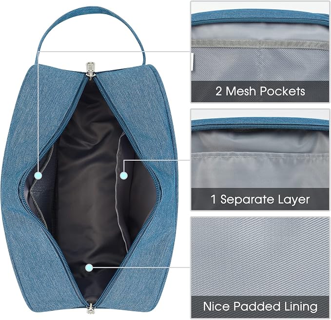 Narwey Travel Toiletry Bag for Women Traveling Dopp Kit Men Travel Bag for Toiletries Cosmetic Bag Makeup Bag Medicine Bag for Traveling (Navy Blue) - Image 5