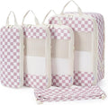 Narwey 6 Set Compression Packing Cubes for Travel Women Men, Travel Cubes for Carry On Suitcase, Durable Compression Luggage Organizer Bags by Narwey