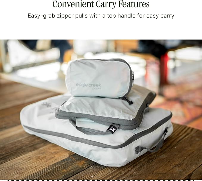 Eagle Creek Pack-It Isolate Extended Stay Set, Storm Grey | Includes Shoe Sack, Medium Clean/Dirty Cube, 2 Medium Isolate Cubes, and 2 Large Cubes, Travel Essentials - Image 5