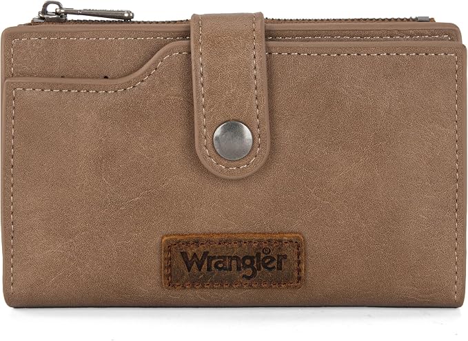 Wrangler Wallet for Women Bifold Card Holder with Zipper and ID Window by Wrangler%C2%AE
