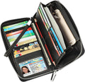 Small Compact Women Wallet RFID Blocking Genuine Leather Bifold Purse with ID Windows by Lavemi