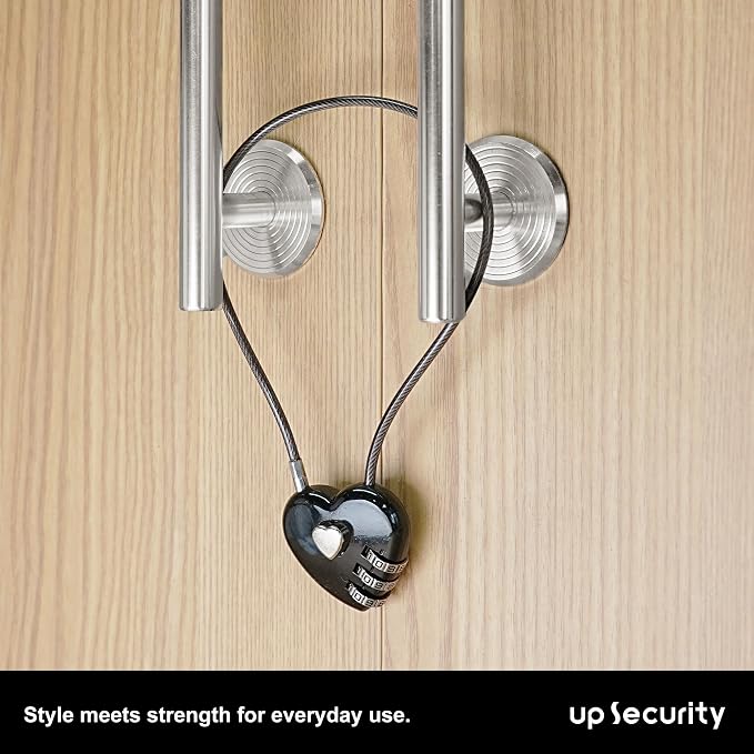 3 Digit Combination Lock Cable 1 ft, Combo Long Cable Lock with Code, Thin Wire Small Padlock Combination, for Travel Luggage, Backpack, Cabinet, Fridge Door, Bike Motorcycle Helmet - Image 7