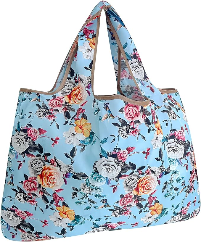 allydrew Large Foldable Tote Nylon Reusable Grocery Bags by allydrew