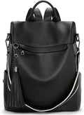 Telena Backpack Purse for Women, PU Leather Anti Theft Travel Purse Shoulder Bags with Tassel by Telena