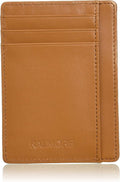 KALMORE Genuine Leather Front Pocket Slim Wallet Credit Card Holder with ID Window by KALMORE