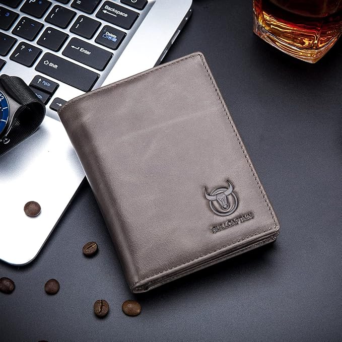 BULLCAPTAIN Large Capacity Genuine Leather Wallet for Men QB-027 | Bifold Wallet,RFID Blocking,Credit Card Holder,15 Card Slots,Special Expandable Design,gift choice - Image 2