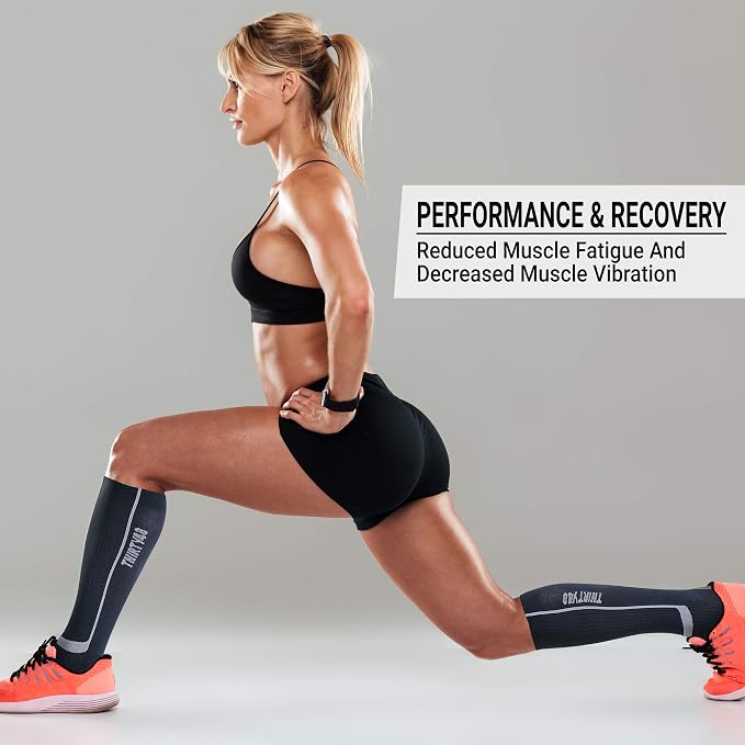 Thirty48 Elite Compression Socks Women & Men Graduated 20-30mmHg for Running, Athletic, Flight Sock - Performance & Recovery - Image 2