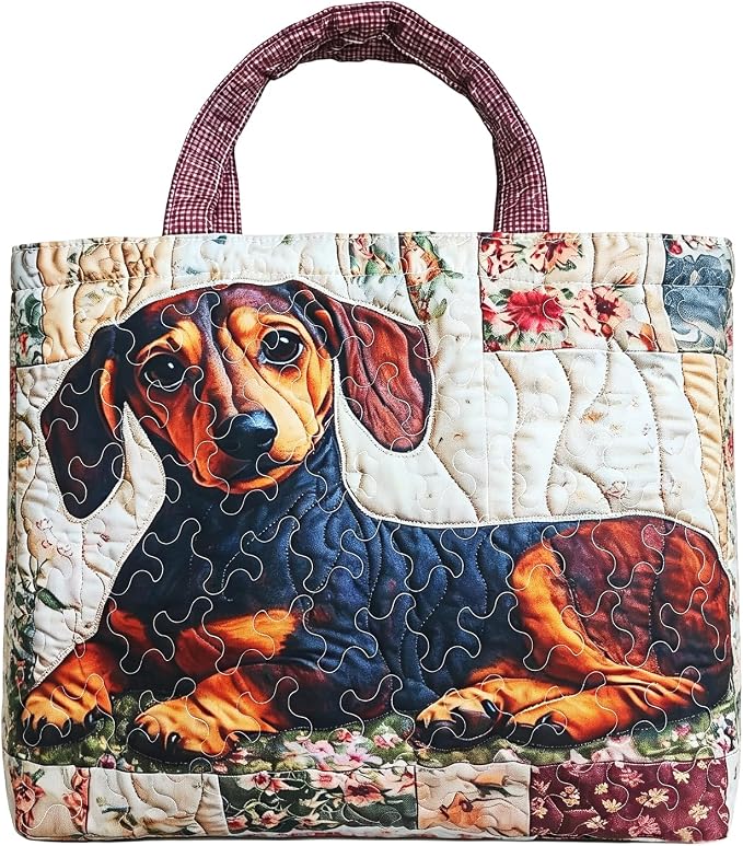 Women's Quilted Tote Bag – Lightweight Large Capacity Foldable for Travel | 20.87" L x 15.75" H - Image 5