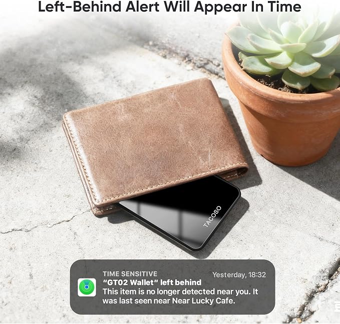 MFi Slim Wallet Tracker Card, Apple Find My (iOS Only), 2 Pack | IP68 Waterproof, Left-Behind Alert, Smart Track Wallet & Luggage, Unique SN, Family Share 5 Max, Essential for Travelers - Image 5