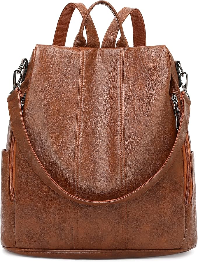 GAEKEAO Women Backpack Purse PU Leather Anti-theft Casual Shoulder Bag Convertible Large Satchel Bags for Travel Casual Work - Image 2