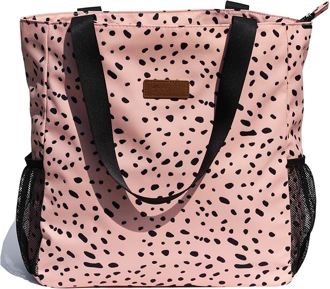 ESVAN Original Floral Water Resistant Large Tote Bag Shoulder Bag for Gym Beach Travel Daily Bags Upgraded - Image 9