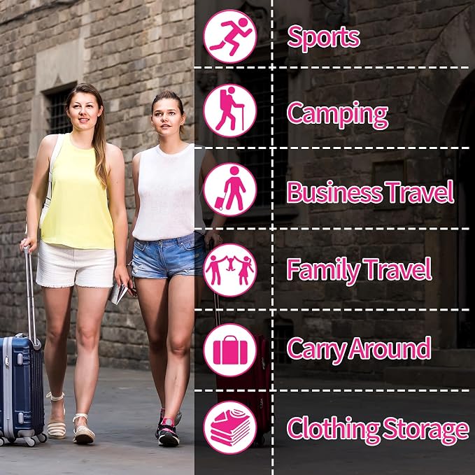 Shoe Bags for Travel, Large Capacity Oxford Fabric 3 Pack Pink | Waterproof Dustproof Design, Fits Men Women Shoes Up to Size 14, Gym Trips Closet Storage, Durable Zipper Handle - Image 6