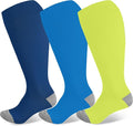 LEVSOX Plus Size Compression Socks Wide Calf Men&Women 20-30 mmhg Knee High Support Socks for Medical, Nurse, Diabetic by Levsox