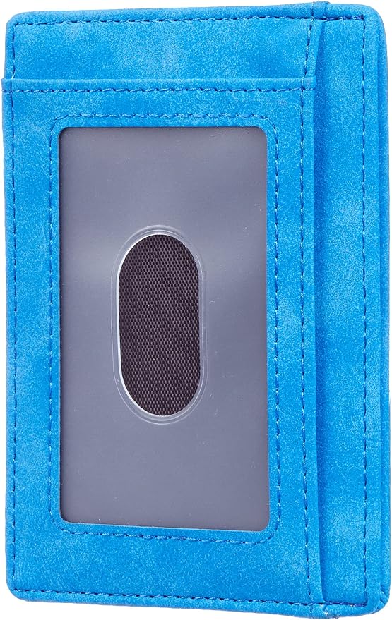 Travelambo Slim Wallet Front Pocket Minimalist Leather RFID Blocking Medium Size - Image 3