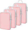 4 Set Packing Cubes For Travel Essentials, Luggage Packing Organization Cubes Suitcase Organizer Bags Set For Luggage Travel Packing Cubes For Suitcases Durable (4 Pcs, Pink) by Unknown