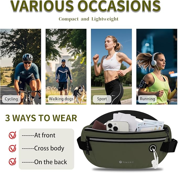 Slim Running Belt for Women Men Runners Fanny Packs With Phone Holder Hidden Pockets Exercise Waist Bag for Marathon Workout - Image 6