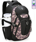 Swissdigital Design Laptop Backpack with USB Charging Port, Travel Backpack Fits 15.6 inches Computer, 31L College School Backpack for Men, Khaki Camo | SD803-94 by SwissdigitalDesign
