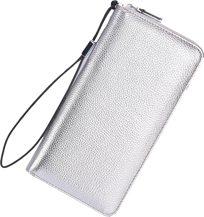 Small Compact Women Wallet RFID Blocking Genuine Leather Bifold Purse with ID Windows by Lavemi