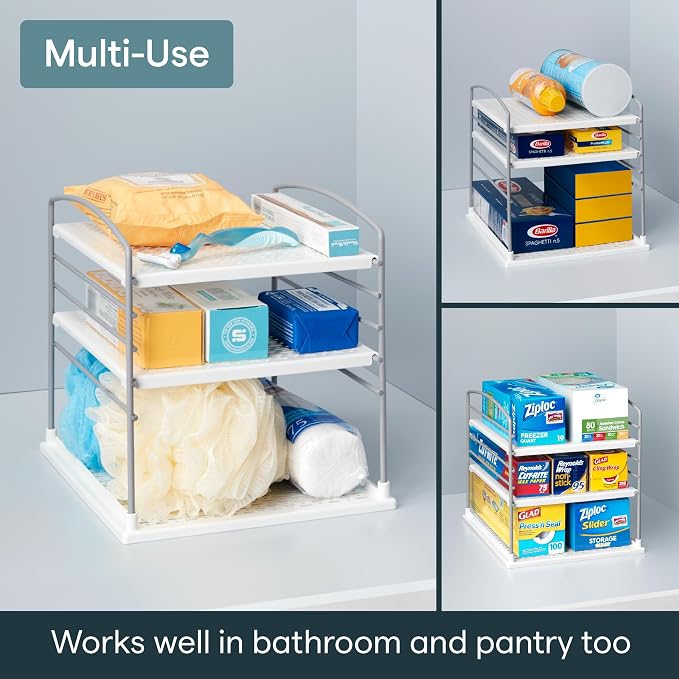 YouCopia UpSpace Adjustable Box Organizer for Foil Wrap and Kitchen Cabinet Storage, Original, White - Image 8