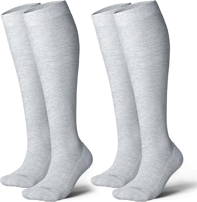 LEVSOX Cotton Compression Socks for Women&Men 20-30mmHg Knee High Cute Support Sock for Nurses Pregnancy Travel by Levsox