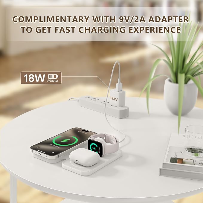 2026 Traveling Portable Wireless Mag-Safe Fast Charging Station | Magnetic 3 in 1 Charger for iPhone 17 16 15 14 13 12 Pro Max Plus,Apple Watch Series & Air pods 4 3 2 Pro-Gifts for Family - Image 5