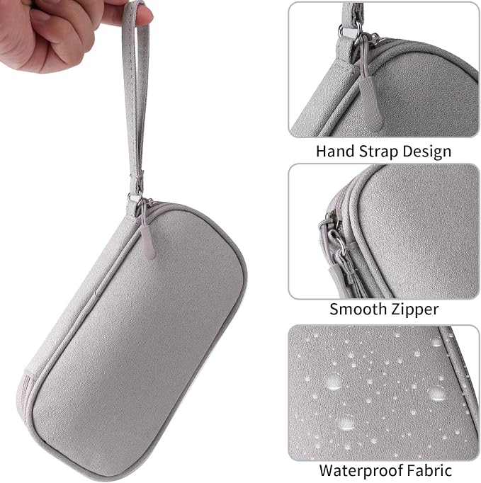 Universal Cable Organizer - Electronics Accessories Bag for Charger, Phone, Memory Card, Travel Gadget Bag (Grey) - Image 5
