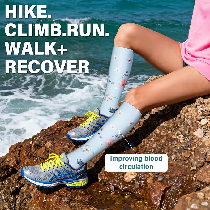 Acture 6 Pack Compression Socks for Women and Men - Knee High for Medical, Running, Nurses, Travel - Image 5
