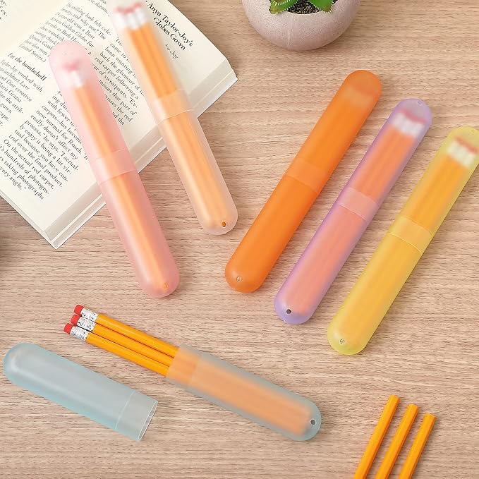 48 Set Pastel Travel Toothbrush Holders Bulk Classroom Pencil Case, 6 Color | Pastel 6 Color Set, ABS Durable Toothbrush Case Bulk, Compact 8 x 1.2 Inches, Portable Pencil Storage Box, School Class Gifts - Image 6
